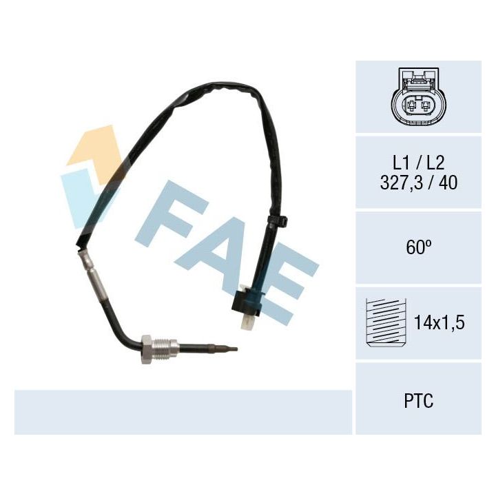 Jutiklis, išmetamųjų dujų temperatūra FAE 68027
