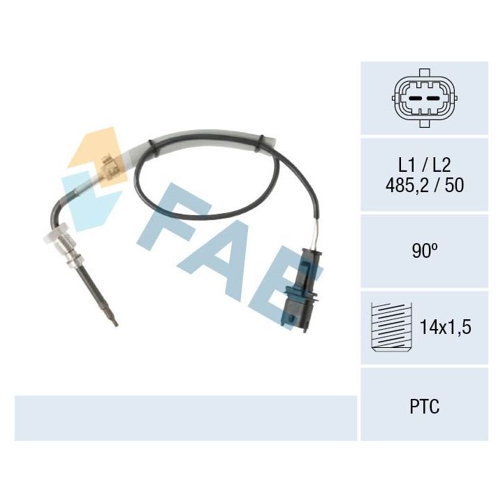 Jutiklis, išmetamųjų dujų temperatūra FAE 68032