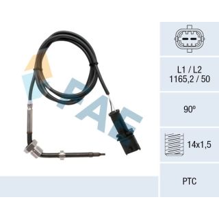 Jutiklis, išmetamųjų dujų temperatūra FAE 68044