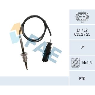 Jutiklis, išmetamųjų dujų temperatūra FAE 68061