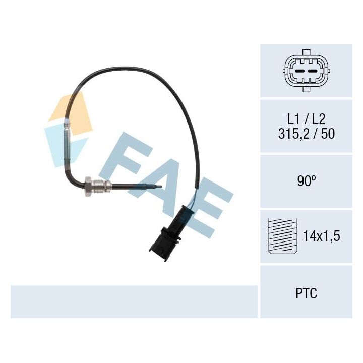 Jutiklis, išmetamųjų dujų temperatūra FAE 68081