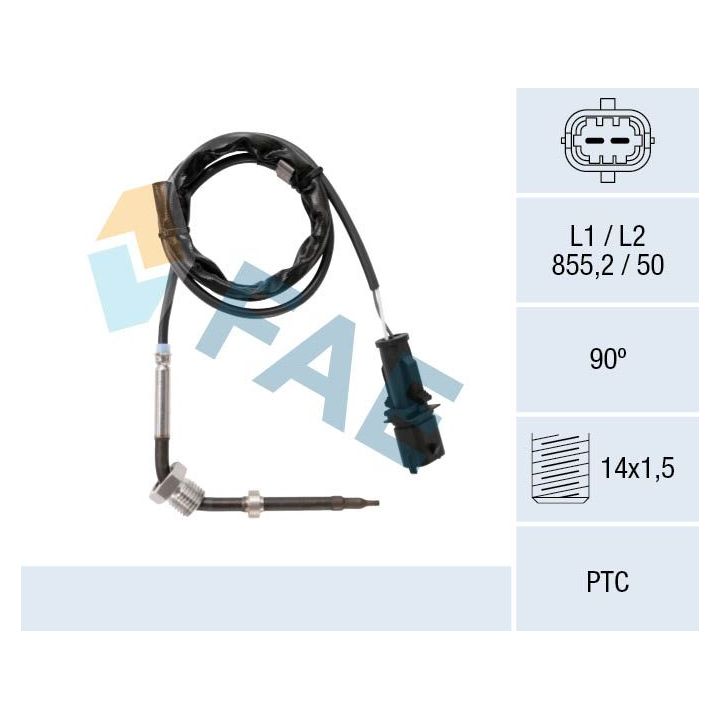 Jutiklis, išmetamųjų dujų temperatūra FAE 68086