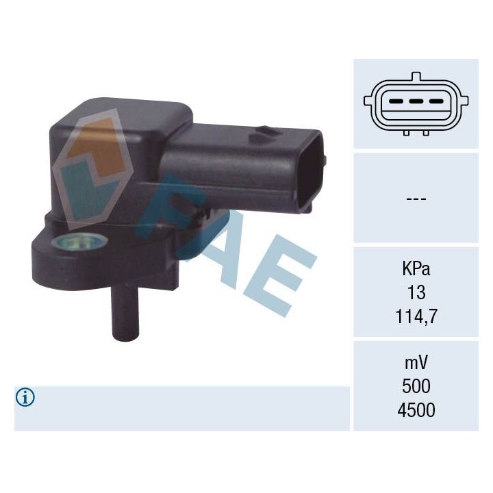 Jutiklis, įsiurbimo kolektoriaus slėgis FAE 15112