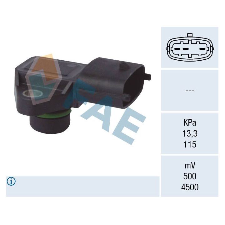 Jutiklis, įsiurbimo kolektoriaus slėgis FAE 15125