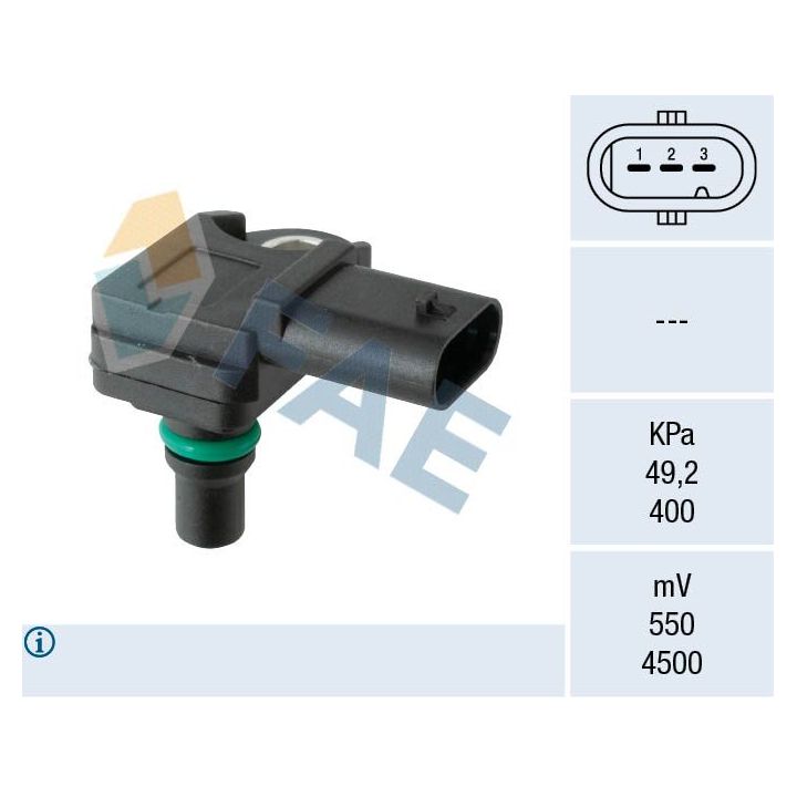 Jutiklis, įsiurbimo kolektoriaus slėgis FAE 15136