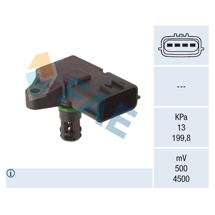Jutiklis, įsiurbimo kolektoriaus slėgis FAE 15144