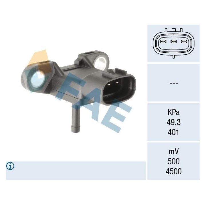Jutiklis, įsiurbimo kolektoriaus slėgis FAE 15156
