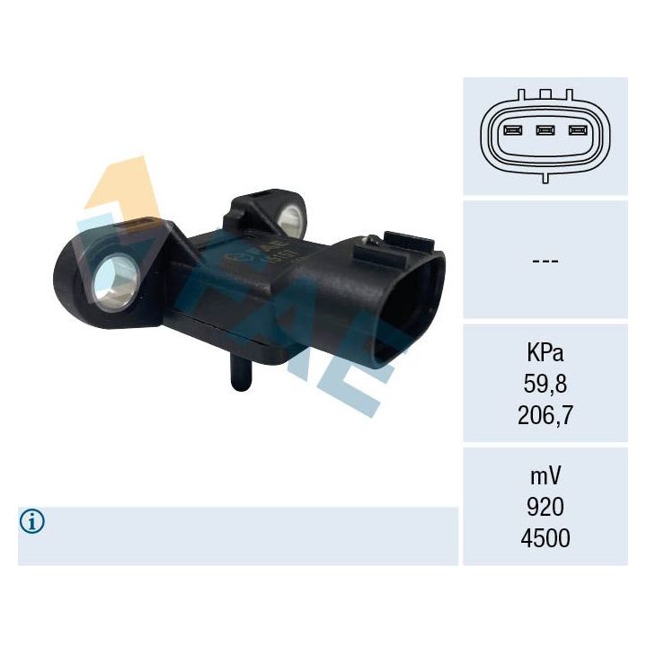 Jutiklis, įsiurbimo kolektoriaus slėgis FAE 15157