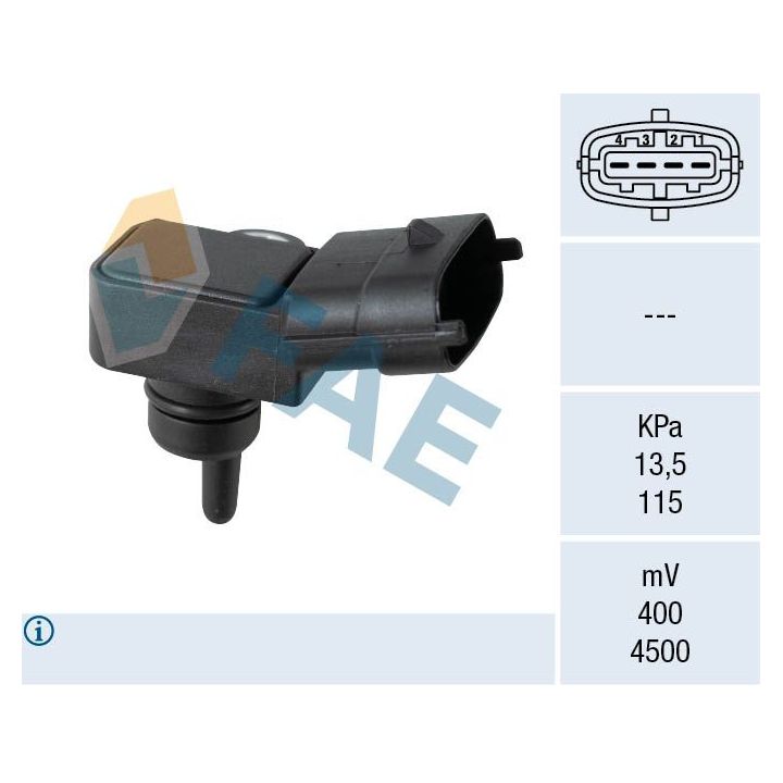 Jutiklis, įsiurbimo kolektoriaus slėgis FAE 15165