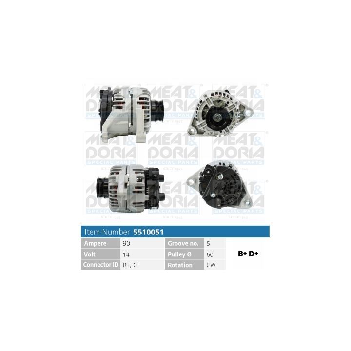 Kintamosios srovės generatorius MEAT & DORIA 5510051