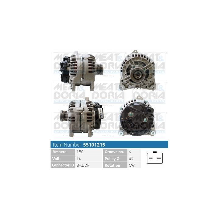 Kintamosios srovės generatorius MEAT & DORIA 55101215