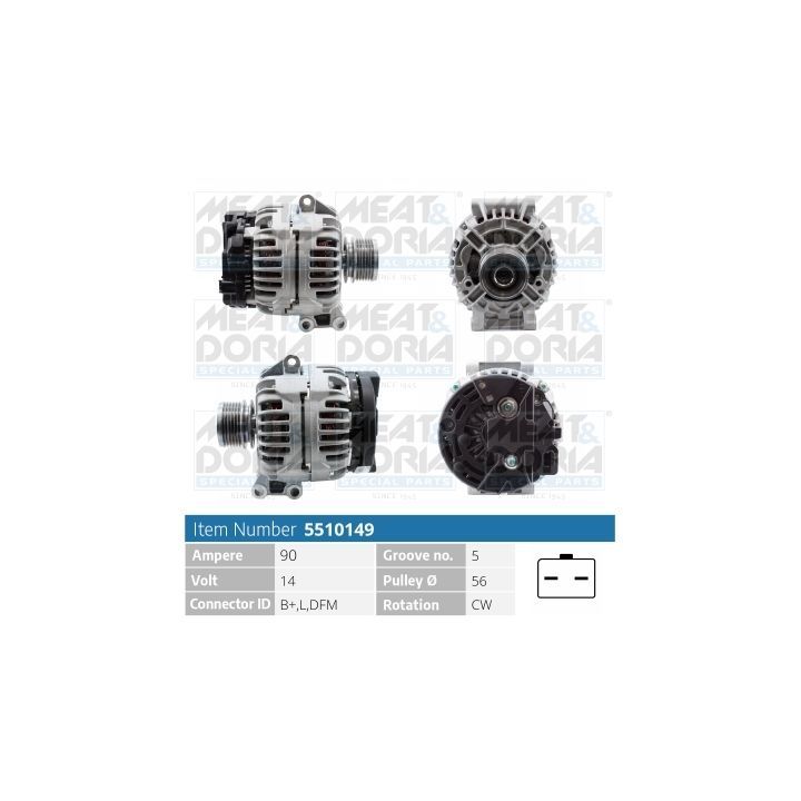 Kintamosios srovės generatorius MEAT & DORIA 5510149