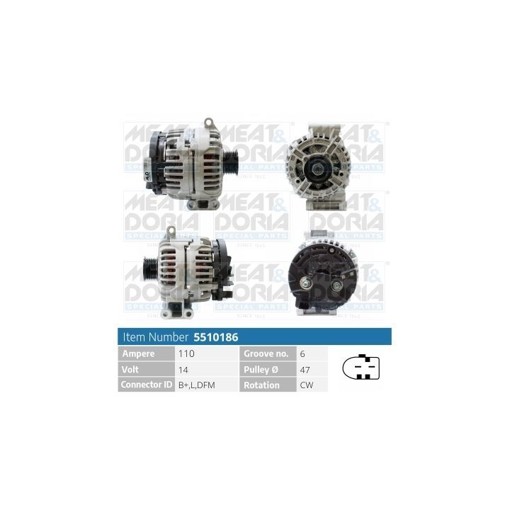 Kintamosios srovės generatorius MEAT & DORIA 5510186