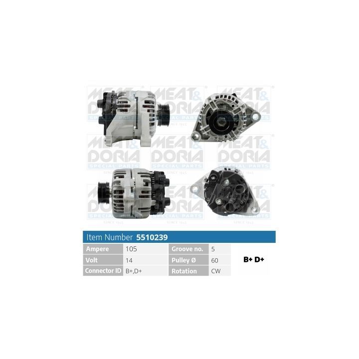 Kintamosios srovės generatorius MEAT & DORIA 5510239