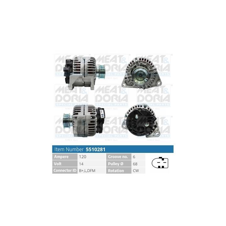 Kintamosios srovės generatorius MEAT & DORIA 5510281