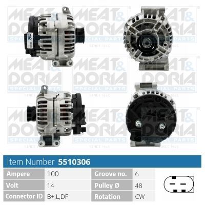 Kintamosios srovės generatorius MEAT & DORIA 5510306