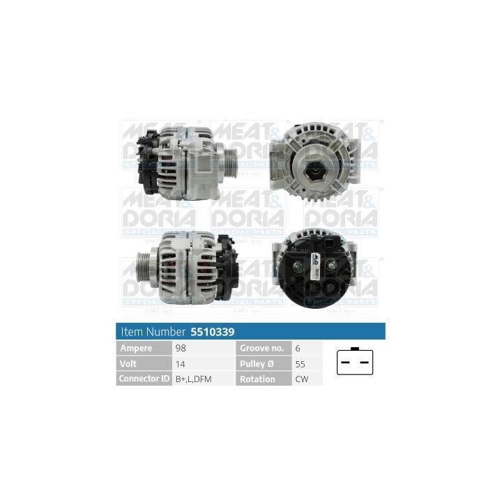 Kintamosios srovės generatorius MEAT & DORIA 5510339