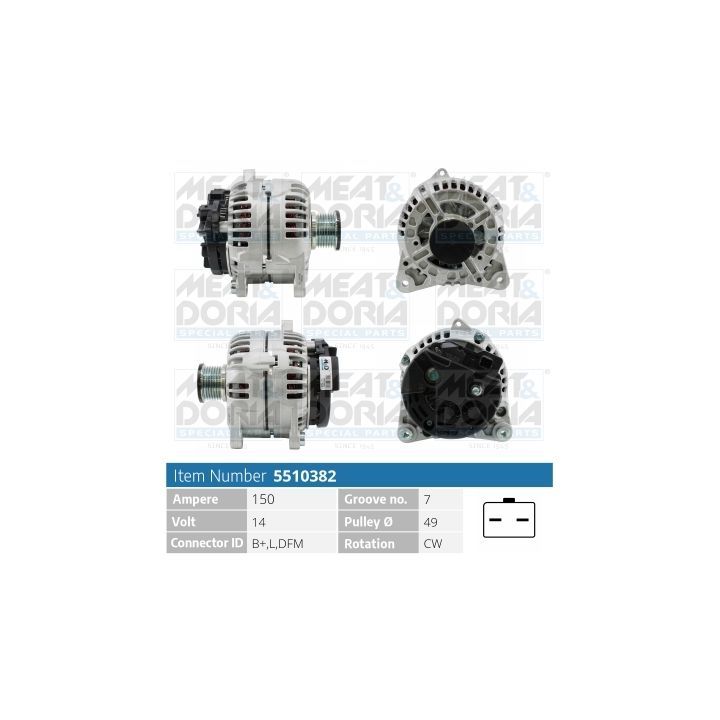 Kintamosios srovės generatorius MEAT & DORIA 5510382