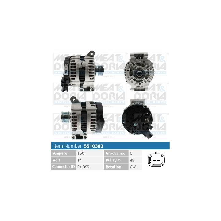 Kintamosios srovės generatorius MEAT & DORIA 5510383