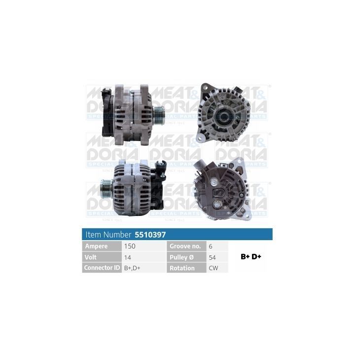 Kintamosios srovės generatorius MEAT & DORIA 5510397