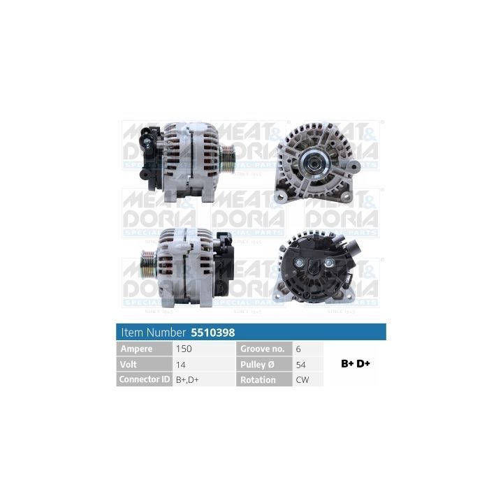 Kintamosios srovės generatorius MEAT & DORIA 5510398