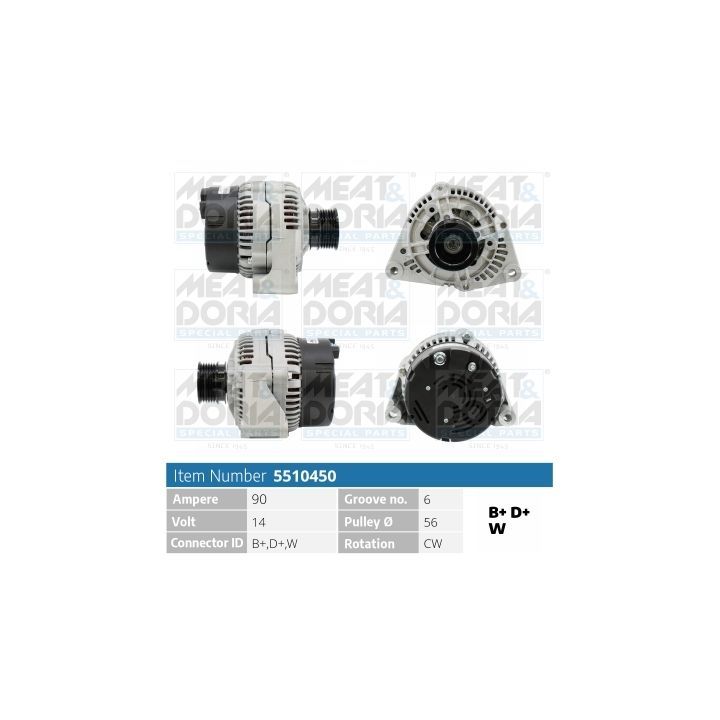 Kintamosios srovės generatorius MEAT & DORIA 5510450