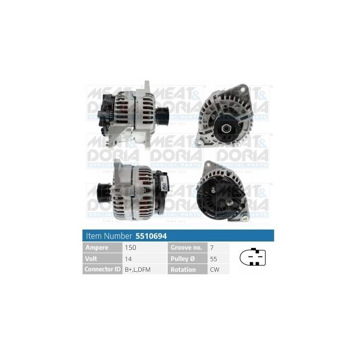 Kintamosios srovės generatorius MEAT & DORIA 5510694