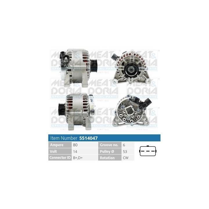 Kintamosios srovės generatorius MEAT & DORIA 5514047