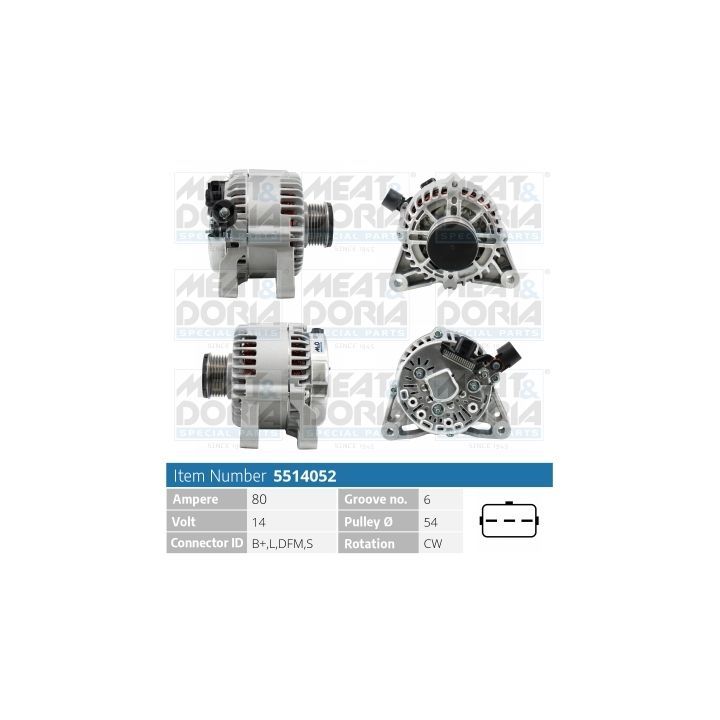 Kintamosios srovės generatorius MEAT & DORIA 5514052