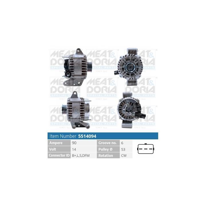 Kintamosios srovės generatorius MEAT & DORIA 5514094