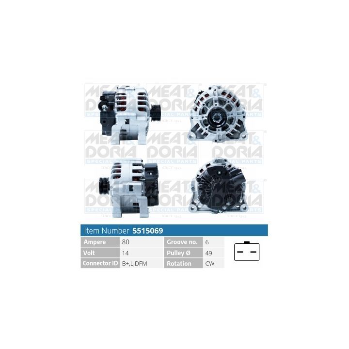 Kintamosios srovės generatorius MEAT & DORIA 5515069
