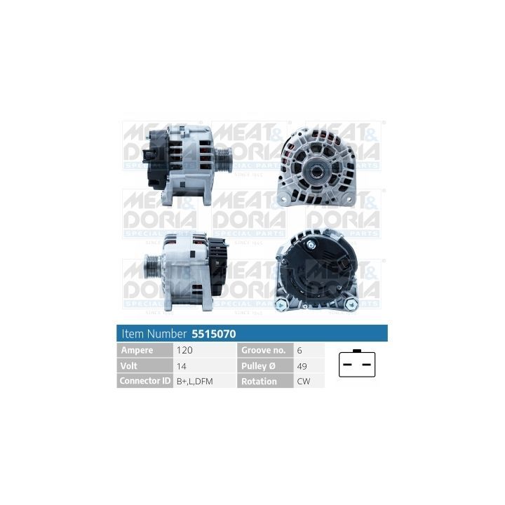 Kintamosios srovės generatorius MEAT & DORIA 5515070