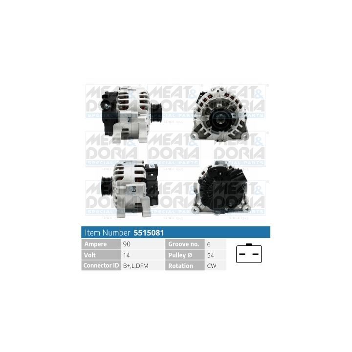 Kintamosios srovės generatorius MEAT & DORIA 5515081