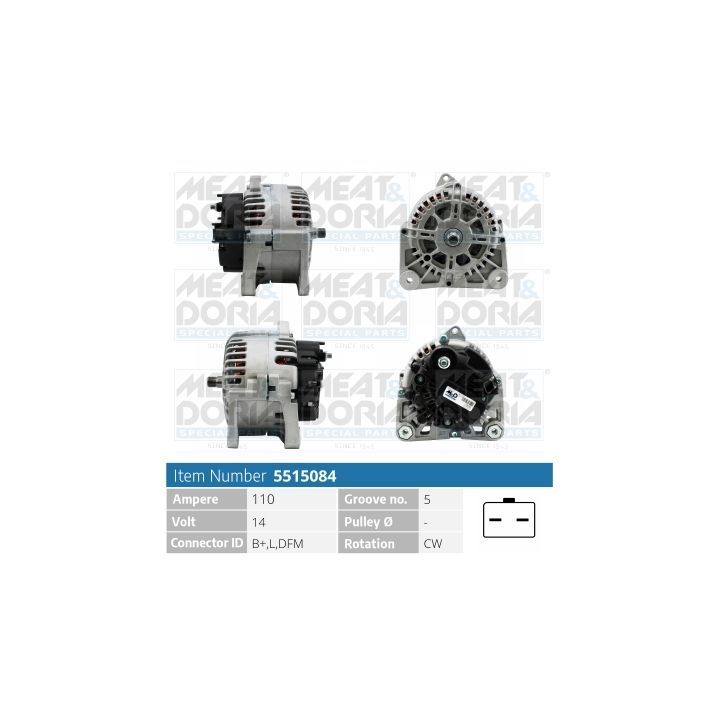 Kintamosios srovės generatorius MEAT & DORIA 5515084