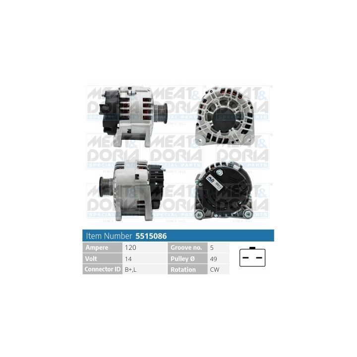 Kintamosios srovės generatorius MEAT & DORIA 5515086