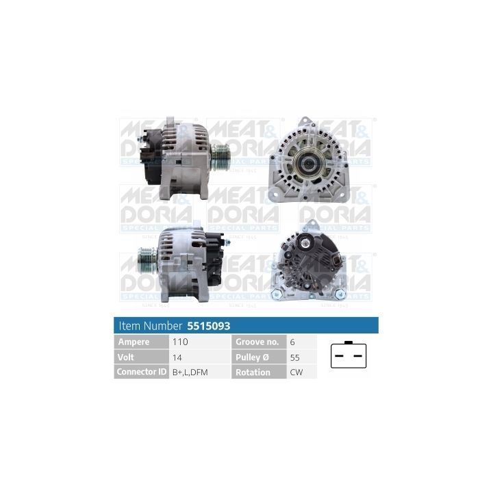 Kintamosios srovės generatorius MEAT & DORIA 5515093