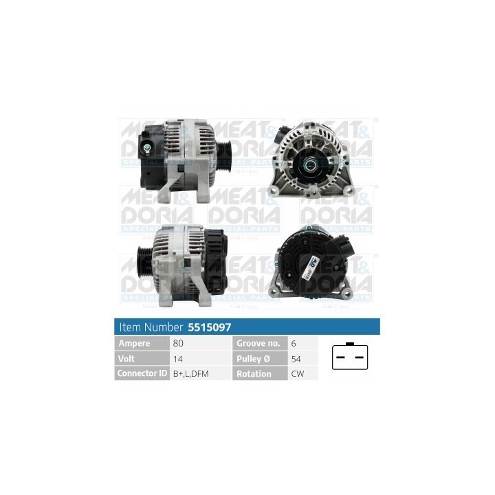 Kintamosios srovės generatorius MEAT & DORIA 5515097