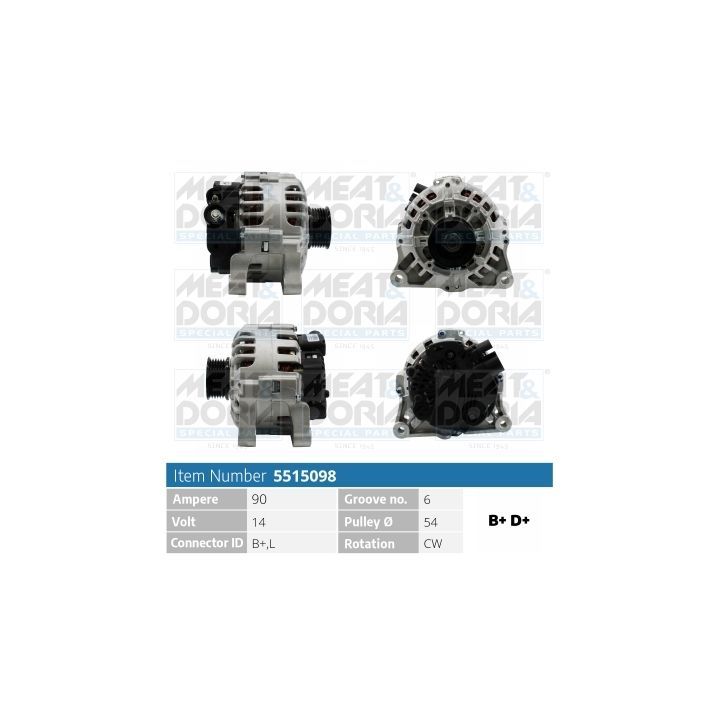 Kintamosios srovės generatorius MEAT & DORIA 5515098