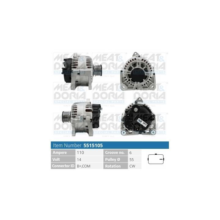 Kintamosios srovės generatorius MEAT & DORIA 5515105