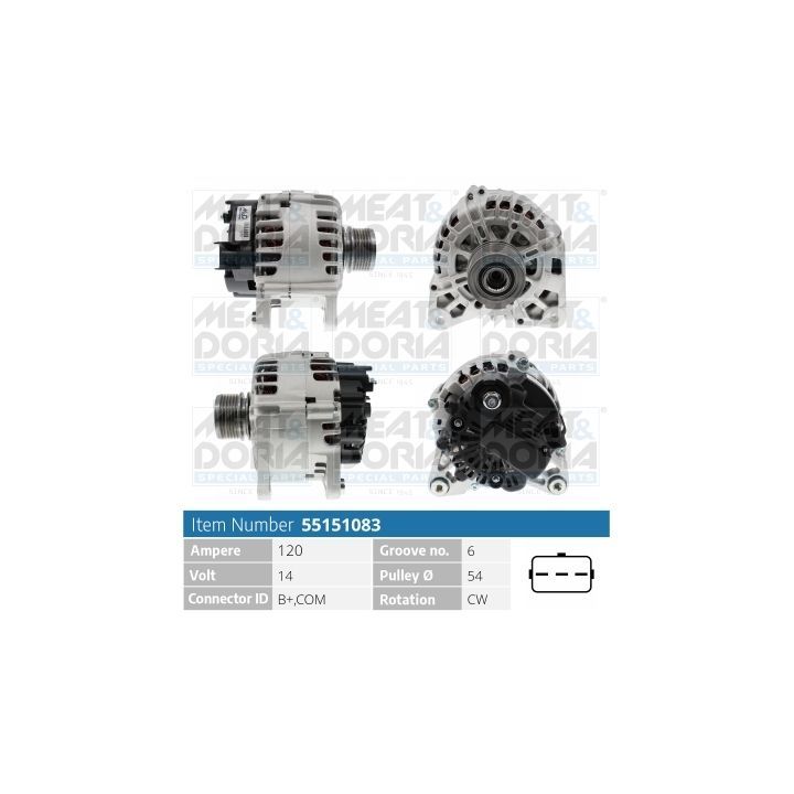 Kintamosios srovės generatorius MEAT & DORIA 55151083