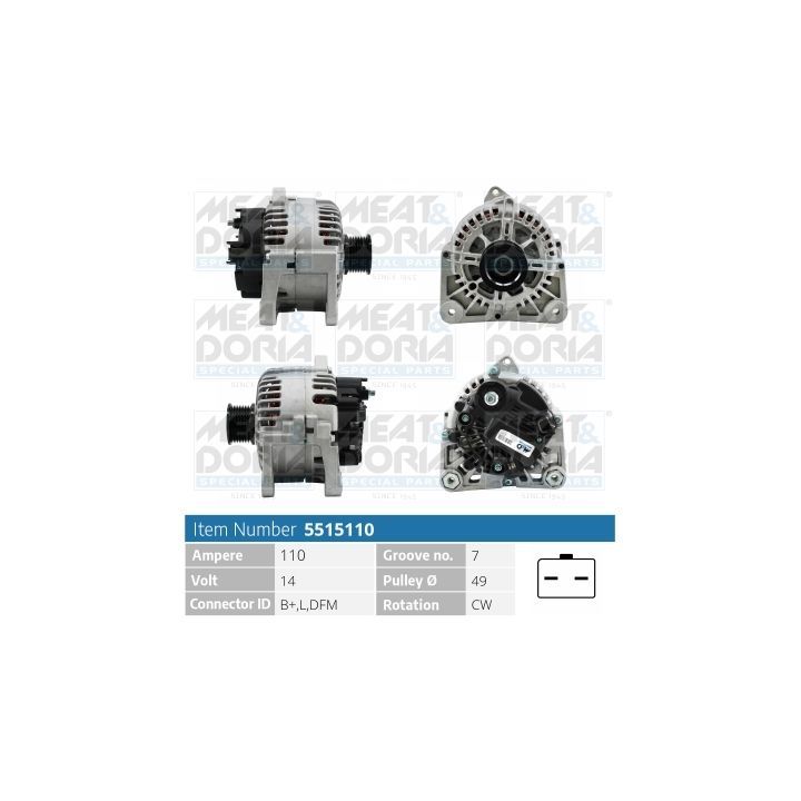 Kintamosios srovės generatorius MEAT & DORIA 5515110