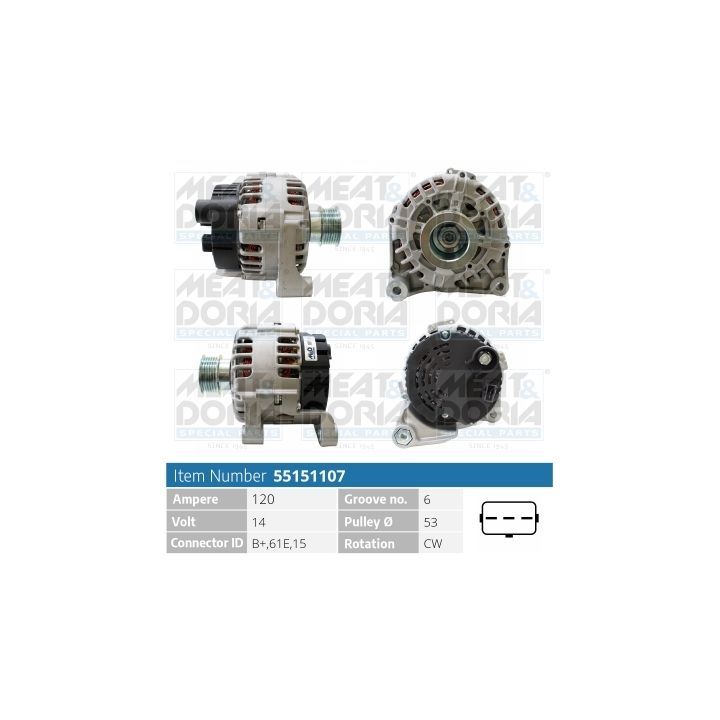 Kintamosios srovės generatorius MEAT & DORIA 55151107