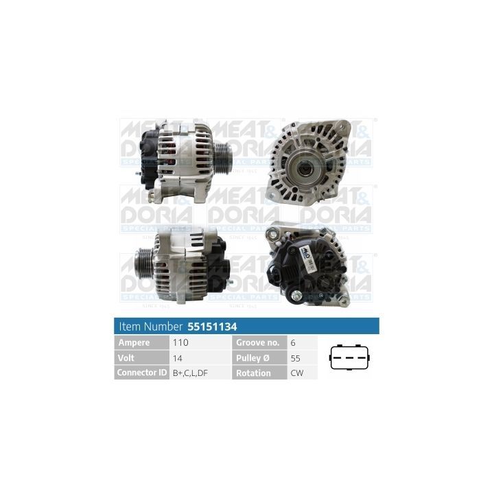 Kintamosios srovės generatorius MEAT & DORIA 55151134