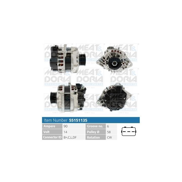 Kintamosios srovės generatorius MEAT & DORIA 55151135