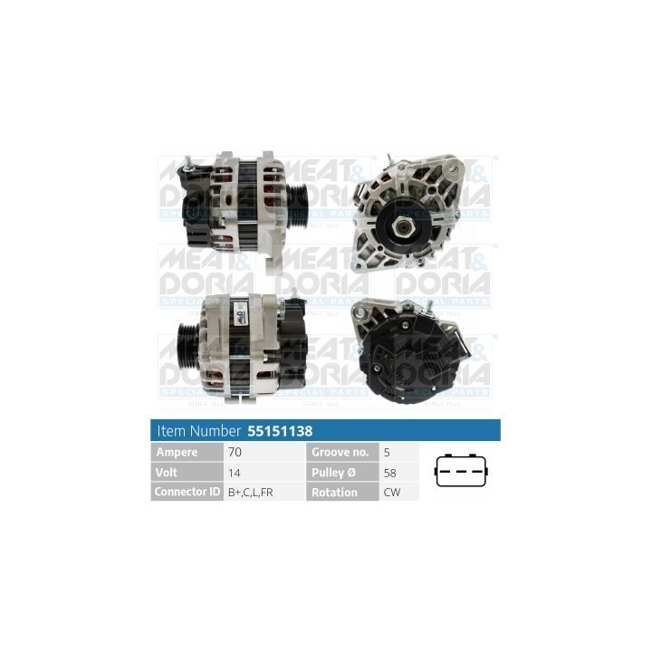 Kintamosios srovės generatorius MEAT & DORIA 55151138