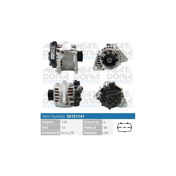 Kintamosios srovės generatorius MEAT & DORIA 55151141
