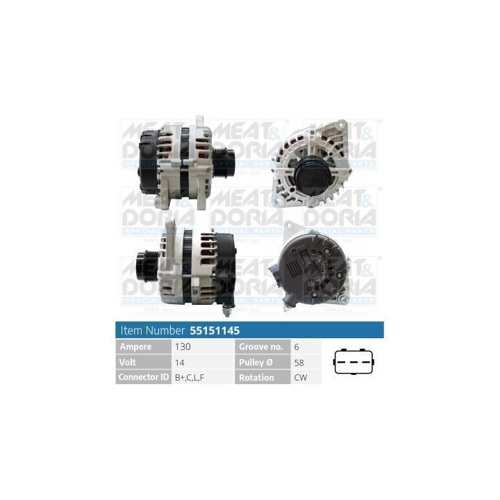 Kintamosios srovės generatorius MEAT & DORIA 55151145