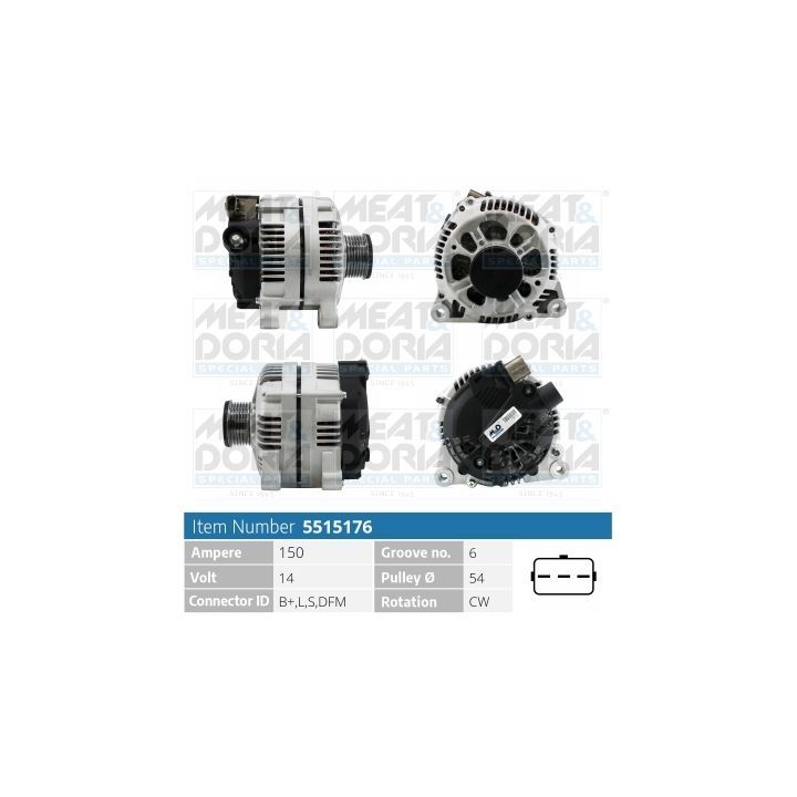 Kintamosios srovės generatorius MEAT & DORIA 5515176