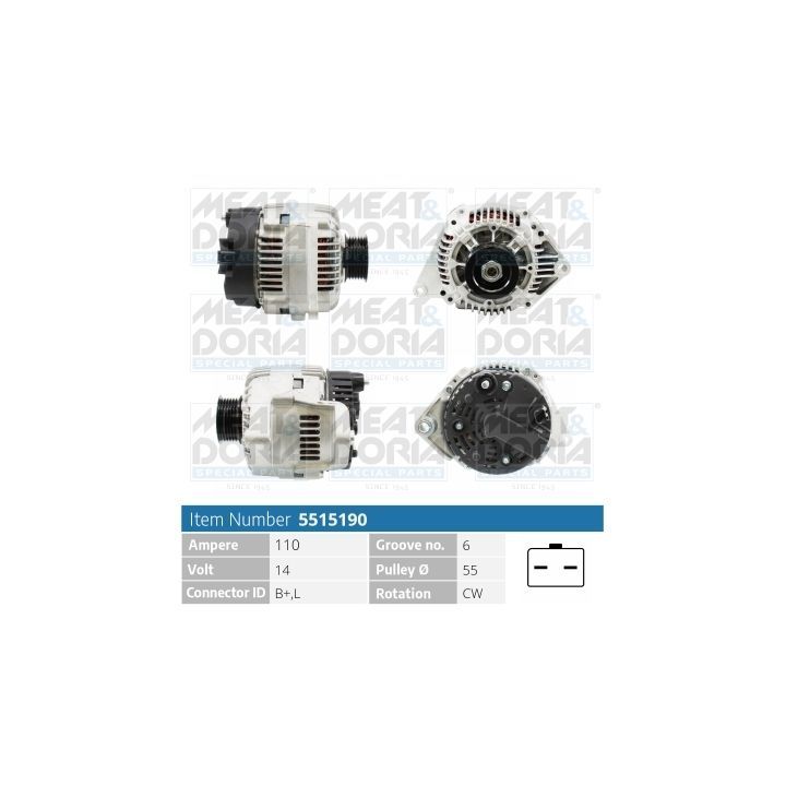 Kintamosios srovės generatorius MEAT & DORIA 5515190