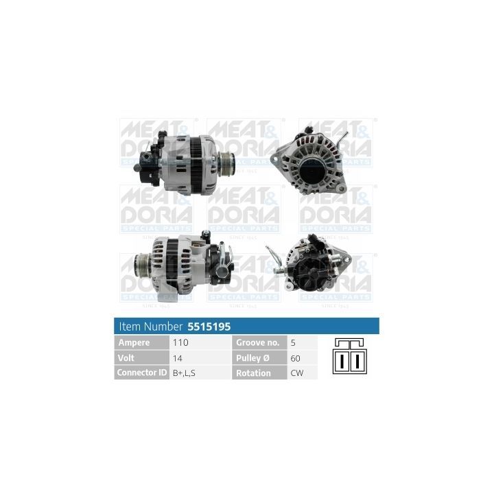 Kintamosios srovės generatorius MEAT & DORIA 5515195